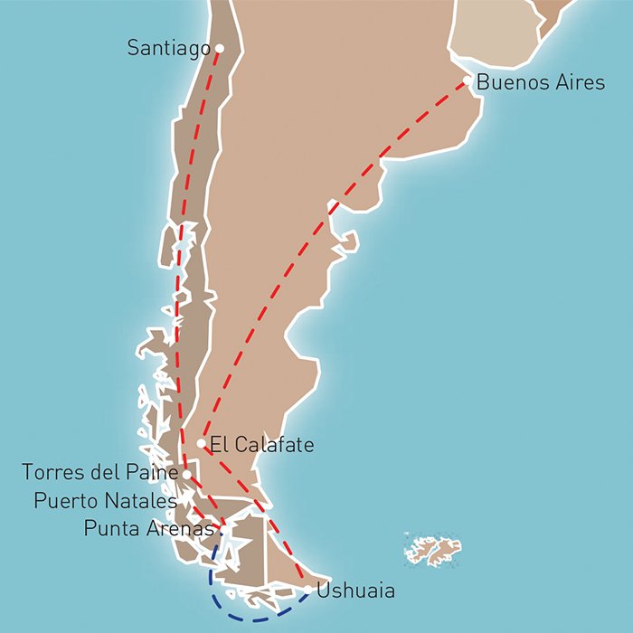 Patagonian Delights Route Map