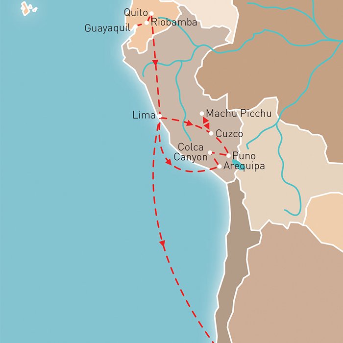 Rail Journeys Of The Andes Route Map