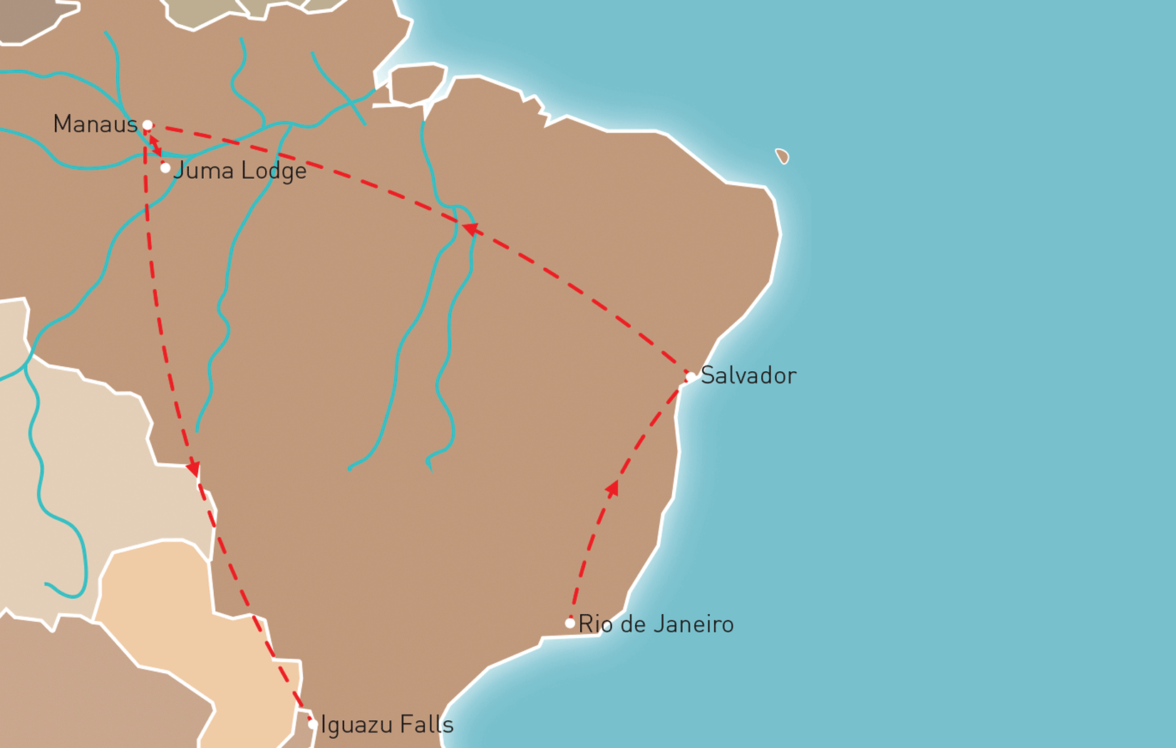Best of Brazil Route Map