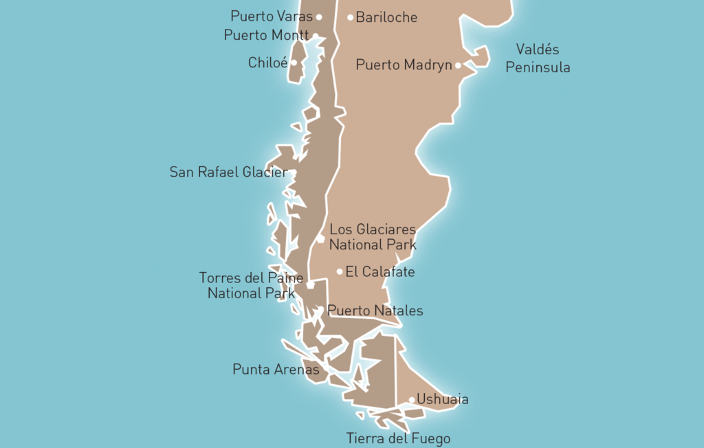 Patagonia Tour Map