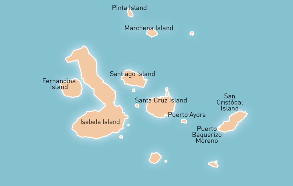 Galapagos Island Tour Map